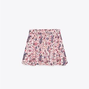 Zara Paisley Print Mini Skirt